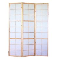 biombo de 3 paneles en madera natural y papel de arroz 175x132cm par06033