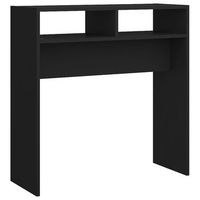 mesa consola  mesa de entrada  mesa auxiliar de madera contrachapada negro 78x30x80 cm