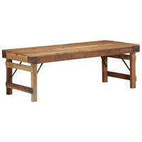 mesa de cafe - mesa de centro - mesa baja marron 110 x 55 x 40 cm madera solida recuperada