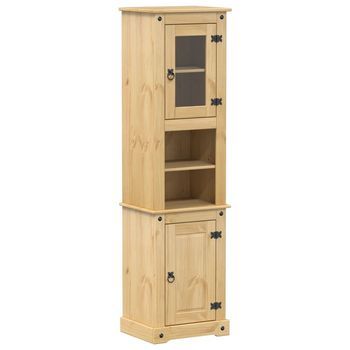 Armario De Baño | Mueble Baño «corona» Madera Maciza De Pino 50x40x185 Cm