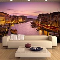fotomural - venecia de noche la ciudad de los enamorados