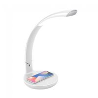lampara de mesa led con cargador inalambrico alabastro 7w