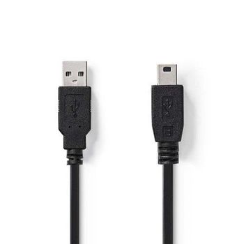 Goobay Cable USB-A 2.0 a Mini USB Macho/Macho 1.8m Negro