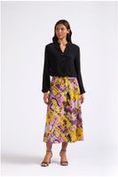 falda elastica de tejido estampado multicolor ethnic