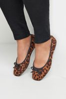 bailarinas marrones leopardo en ancho especial