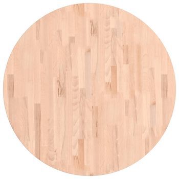 Tablero Redondo De Madera Maciza De Haya Ø90x1,5 Cm Vidaxl