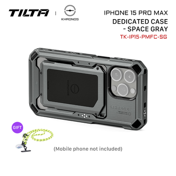 Kit de jaula Tilta Khronos para iPhone 15 Pro/Pro Max, con liberación rápida, luz de relleno en vivo y ecosistema de filtros para teléfono, compatible con iPhone.