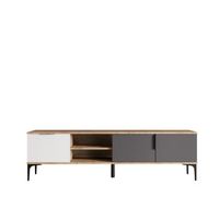 mueble tv de madera tarz 180 x 33 x 49 cm - blanco