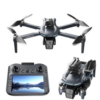 LSRC XT606 GPS 5G WiFi FPV con control remoto de pantalla LCD 720P HD cámara dual servomotor gimbal 360° evitación de ob
