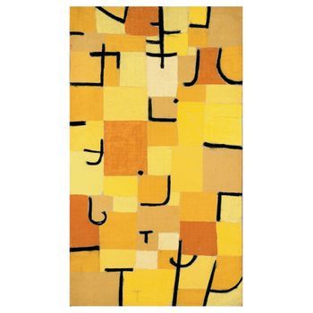 Cuadro Lienzo, Impresión Digital - Símbolos Sobre Un Fondo Amarillo - 40x70cm