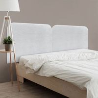 dhome cabecero gris 210cm dual tapizado en pana liso curvo 70cm altura pared acusticos cabeceros absorbentes cabezal cama dormitorio gris 210cm dual