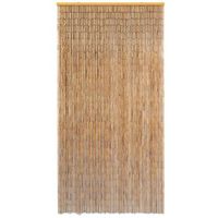 cortina de bambu para puerta contra insectos 100x200 cm