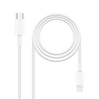 nanocable cable lightning macho a usb-c macho 1m blanco