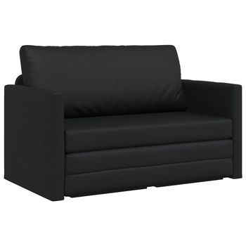Sofá Cama Negro 124 X 71 X 78 Cm Cuero Artificial Vidaxl