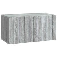 mueble de tv de pared 595 x 31 x 30 cm sonoma gris vidaxl