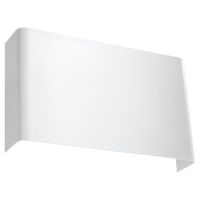 lampara de pared blanco acero alt 15 cm