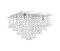 luxpro lampara de techo con cristales sinteticos brillantes - 4 x g9 - iluminacion colgante