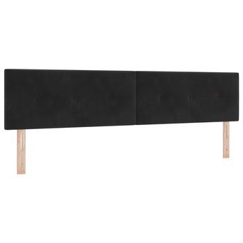 Cabecero Led Con Tiras Led Manual Negro 200 Cm Terciopelo Vidaxl