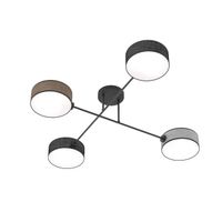 lampara de techo lorix negromarrongris 4 luces