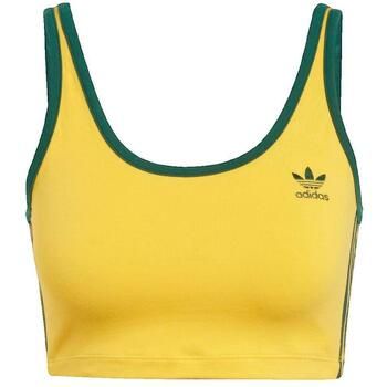 adidas Blusa Top 3-Stripes jaune para mujer