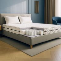 colchon 160x190 con muelles ensacados y espuma 24 cm  ortopedico e hipoalergenico  funda antiacaros y antibacteriana