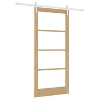 puerta corredera natural 93 x 202 cm vidaxl