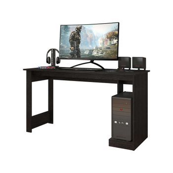 Mesa Gamer Melamina  Nero 136 Cm - Negra