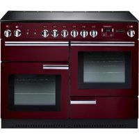 rangemaster professional 110 electric range cooker - cranberry  chrome cranberry