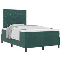 cama tapizada 203x120x128 cm madera tratada madera maciza de pino - verde