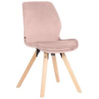 silla de comedor luna terciopelo rosado 58x49x875 cm clp