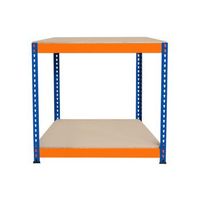 banco de trabajo de garaje con 2 niveles 300kg estacion de trabajo diy 90 x 60 x 90cm