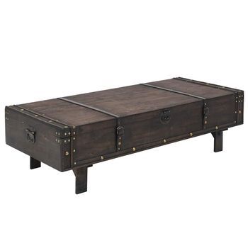 Mesa De Centro Madera Contrachapada Estilo Vintage 120x55x35 Cm Vidaxl