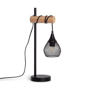Lámpara De Mesa De Metal Wifi Con Regulador Monah Negro