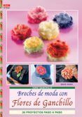 broches de moda con flores de ganchillo