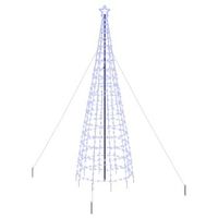 arbol de navidad led con estacas de tierra azul 400 cm hierro vidaxl
