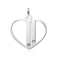 colgante corazon de plata 925 con circonita grabable