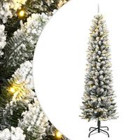 arbol de navidad artificial con 300 led y nieve flocada 180 cm vidaxl