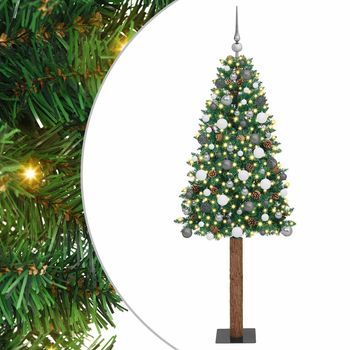 Árbol De Navidad Delgado Verde 210 Cm Vidaxl