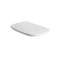 asiento de inodoro termoestable blanco brillante con mecanismo de cierre lento