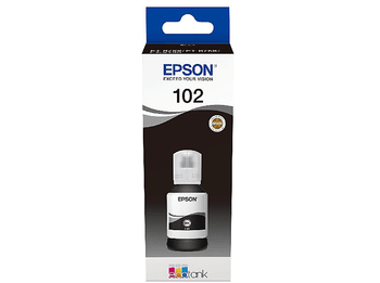 Botella de tinta - Epson 102 EcoTank, Compatible con ET-2856 / ET-3850, 127ml, Negro