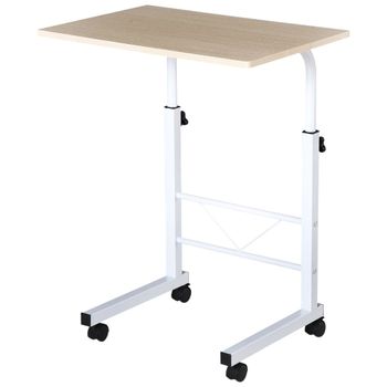 Mesa de ordenador 60x40x78 cm blanco y madera