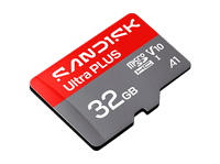 tarjeta micro sd - sandisk ultra plus 32 gb 130 mbs uhs-i v10 a1 c10 adaptador sd full hd gris