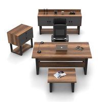 conjunto de muebles de oficina mn09-ba antracita barroco