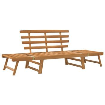 Banco De Jardín | Banco De Exterior | Silla De Jardín 2 En 1 190 Cm Madera Maciza Acacia