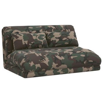 Sillón Ajustable Verde Militar Tela Vidaxl