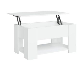 Mesa de café - mesa de centro madera de ingeniería blanco 79x49x41 cm