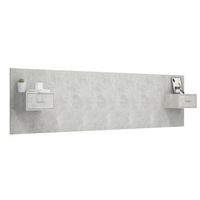 cabecero cama mueble de dormitorio de cama y mesitas madera contrachapada hormigon gris m020006311