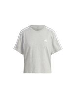 camiseta adidas 3s cropped top gris mujer