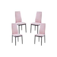 pack 4 sillas lauter terciopelo de terciopelo 96404050 cm - rosa