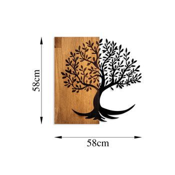 Decoración Pared De Madera Lime Árbol-373 Nogal Negro 58x58 Cm